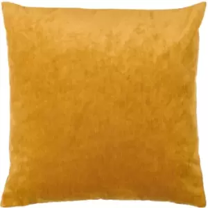 Furn Camden Micro-Corduroy Velvet Cushion Cover, Mustard, 50 x 50 Cm