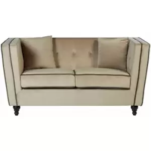 Premier Housewares Ferris Mink Velvet 2 Seat Sofa