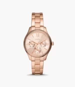 Fossil Women Rye Multifunction Rose Gold-Tone Stainless Steel Watch