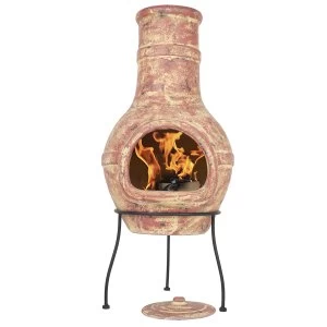 La Hacienda Banded Large Chimenea - Copper effect