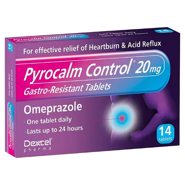 Pyrocalm Control Omeprazole 20Mg 14 Tablets 14 tablets