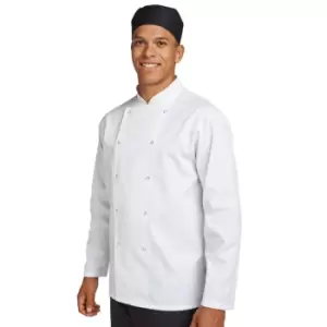 Dennys Unisex Adults Budget Long Sleeve Chef Jacket (S) (White)