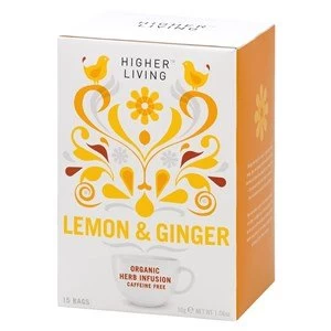 Higher Living Lemon and Ginger Tea 15bag