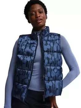 Regatta X Orla Kiely Reversible Body Warmer - Blue Print , Blue Print, Size 18, Women