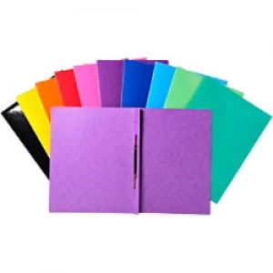 Exacompta Flat Bar Folder 380800B Assorted Glossy Coated Card Pack of 25