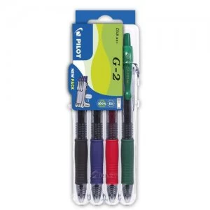 Pilot G-2 Set2Go Rollerball Pens Assorted Pack of 4 3131910551652