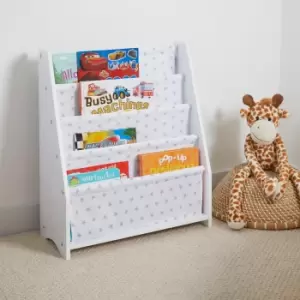 White and Grey Star Bookcase White