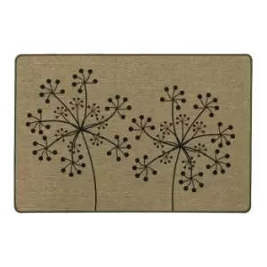 JVL Elegance Printed Mat 50x75cm Dandelion - Beige