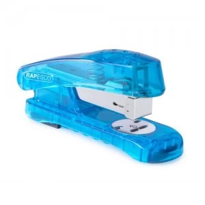 Rapesco Snapper Sea-Thru Half Strip Stapler Blue