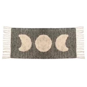 Sass & Belle Moon Phases Tufted Rug Black