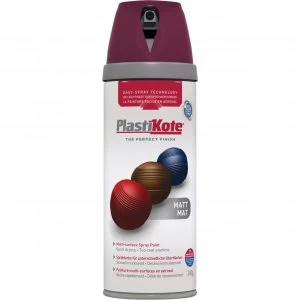 Plastikote Premium Matt Aerosol Spray Paint Black Plum 400ml