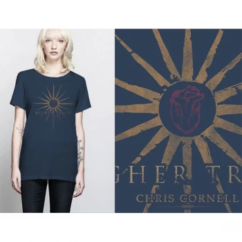 Chris Cornell - Higher Truth Ladies XX-Large T-Shirt - Blue