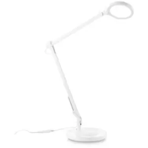 Ideal Lux Futura Desk Task Lamp White 4000K