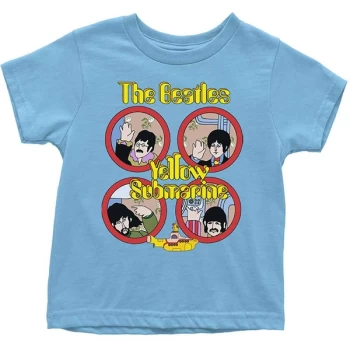 The Beatles - Yellow Submarine Portholes Kids 2 Years T-Shirt - Blue