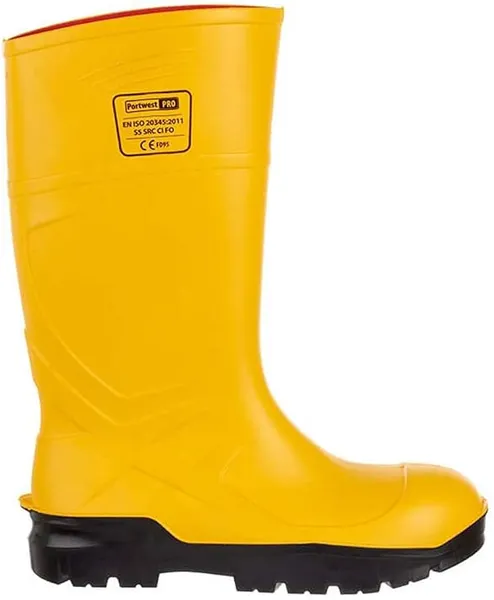 Portwest PU Safety Wellington Boots FD95YER48 Colour: Yellow