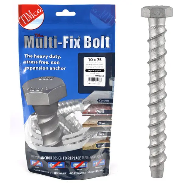 Multi Fix Bolt Hex Head Concrete Screws MF1075B Diameter: 10mm