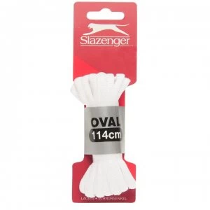 Slazenger Shoe Laces - Oval White