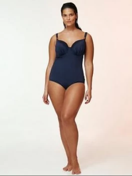 Evans Wired Plunge Swimsuit - Navy, Size 20, Women