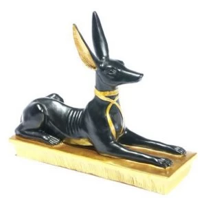 Gold and Black Egyptian Anubis Jackal Figurine