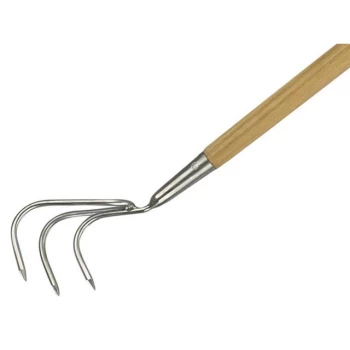 Kent & Stowe Stainless Steel Long Handled 3-Prong Cultivator, FSC