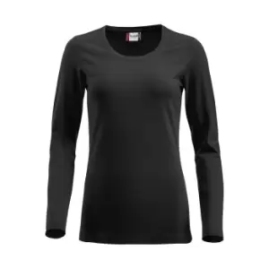 Clique Womens/Ladies Carolina Long-Sleeved T-Shirt (M) (Black)