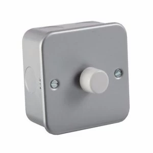 KnightsBridge 60-400W 1G 2 Way 230V Metal Clad Electric Dimmer Wall Switch