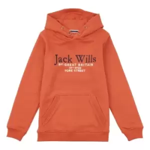 Jack Wills Kids Batsford Logo Script Hoodie - Orange