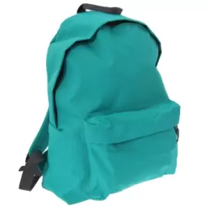 Bagbase Fashion Backpack (18 Litres) (pack Of 2) (one Size, Emerald/Graphite Grey)