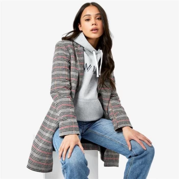 Jack Wills Pimlico Crombie Coat With Wool - Grey