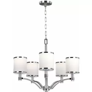 5 Bulb Chandelier Hanging Pendant LIght Satin Nickel/Chrome LED E27 60W Bulb