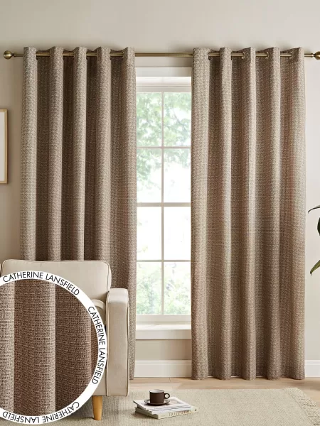 Catherine Lansfield Textured Curtains