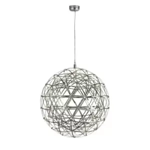 Galaxy Chrome LED Metal Ball Pendant 600mm 3000K