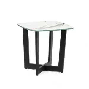 Julian Bowen Olympus Lamp Table - White Marble