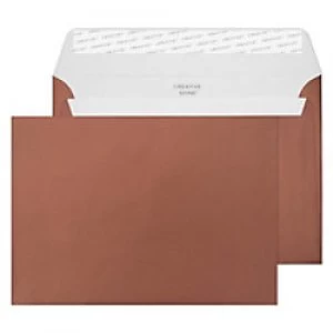 Creative Metallic Coloured Envelopes C5 Peel & Seal 162 x 229mm Plain 130 gsm Metallic Bronze Pack of 25