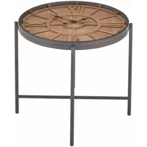 Trinity Round Clock Side Table - Premier Housewares