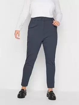 Yours Bengaline Trouser Navy, Blue, Size 16, Women