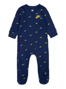 Nike Baby Boys AOP Club Seasonal All In One, Dark Blue, Size 6 Months