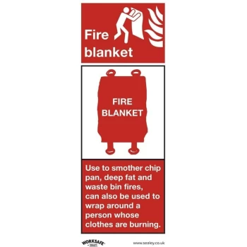 Sealey - SS53V1 Safe Conditions Safety Sign - Fire Blanket - Self-Adhesive Vinyl