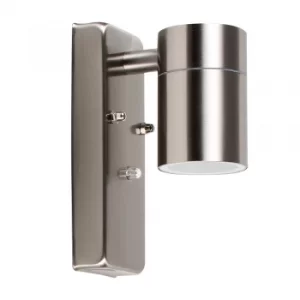 Barrow IP44 Dusk &#x27;til Dawn Wall Downlight in Brushed Chrome