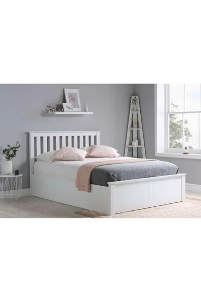 Birlea Phoenix Small Double Ottoman Bed - White PHOTB4WHTV4