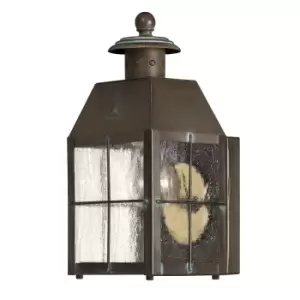 Hinkley Nantucket Outdoor Wall Lantern Aged Brass, IP44