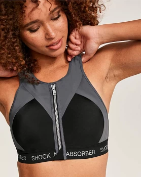 Shock Absorber Infinity Power Bra, Black, Size 36D, Women