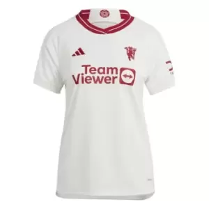 adidas Manchester United Third Shirt 2023 2024 Womens - White