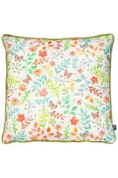 Secret Garden Floral Printed Piped Cushion