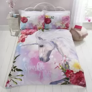 Rapport Sparkle and Shine Unicorn Duvet Set Single