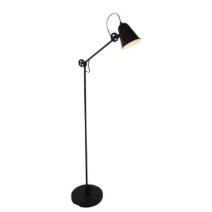 Dolphin Task Floor Lamp Black Matt