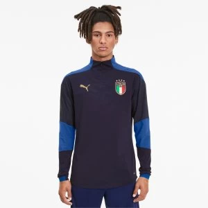 PUMA Italia Mens Training Top, Peacoat/Power Blue, size Small, Clothing