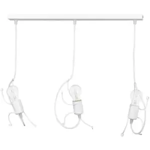 Emibig Bobi White Bar Pendant Ceiling Light 3x E27