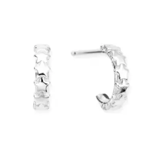 ChloBo Silver Tiny Multi Star Huggie Hoop Earrings