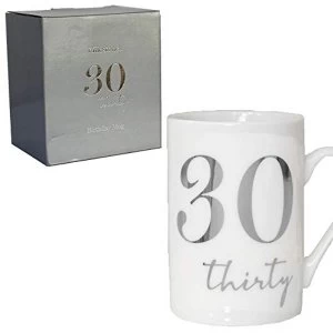 Milestones New Bone China 11oz Mug with Silver Foil - 30